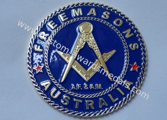 금 도금 철 또는 고급장교 또는 구리 A.F. &amp; A.M. Adhesive Badge