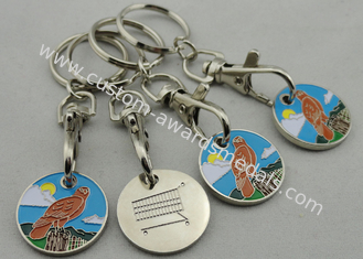 철, 고급장교, 구리, 아연 합금 연약한 열쇠 고리를 가진 동물성 철 쇼핑 트롤리 동전 자물쇠