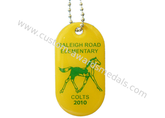 Raleigh 도로 초등 개 ID 꼬리표, 스테인리스 실크 스크린 인쇄를 가진 애완 동물을 위한 개인화된 군번줄
