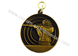 고대 금 도금 아연 합금 3D 메달은, 메달, 육군, 포상 스포츠 회의를 위한 던지기 죽습니다