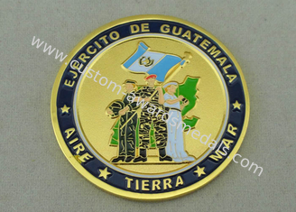 아연 합금에 의하여 EJERCITO DE 과테말라에 의하여 개인화된 동전은 주물과 금 도금 죽습니다