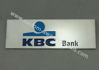 기념품 KBC 은행 기장은 주물 빛나는 니켈, 접착성 꼭지를 가진 죽습니다