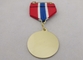 주문 철 또는 고급장교 또는 구리 기념품 선물 메달, 도금 없는 오프셋 인쇄 리본 메달