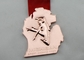 아연 합금 공수는 메달 3D 스포츠 회의를 위한 인쇄 로고를 가진 던지기 죽습니다