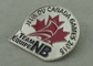 JEUX DU 캐나다 게임 고급장교/니켈 도금을 가진 연약한 사기질 접어젖힌 옷깃 Pin