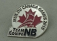 JEUX DU 캐나다 게임 고급장교/니켈 도금을 가진 연약한 사기질 접어젖힌 옷깃 Pin