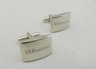 ESTPAC는 아연 합금 커프스 단추, 회사를 위한 21 mm 레이저에 의하여 새겨진 로고를 네모로 합니다