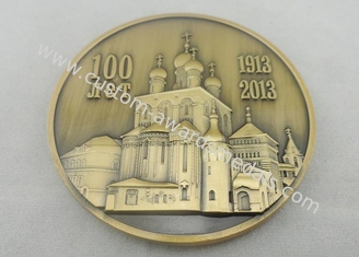 3D를 가진 아연 합금 러시아 기념품 기장과 포상을 위한 앙티크 금은 디자인합니다