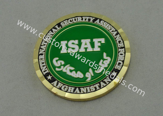 고급장교 ISFA는 동전이 친 죽는 육군을, 투명한 상자 다이아몬드 가장자리 개인화했습니다