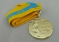 금에 의하여 도금되는 리본 메달 3D