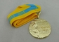 금에 의하여 도금되는 리본 메달 3D