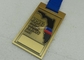 금 끝마무리를 가진 마라톤 스포츠를 위한 고대 청동색 금속 사기질 메달