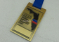금 끝마무리를 가진 마라톤 스포츠를 위한 고대 청동색 금속 사기질 메달