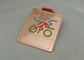 Triathlon 메달을 위한 인쇄 리본 그리고 연약한 사기질을 가진 구리 리본 메달