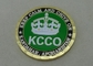 금관 악기에 의하여 2.0 인치 KCCO 주문 군 동전은 친과 금 도금 죽습니다