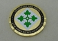 제 4 보병대 주문품 동전 금관 악기 육군 동전 금을 가진 2.0 인치